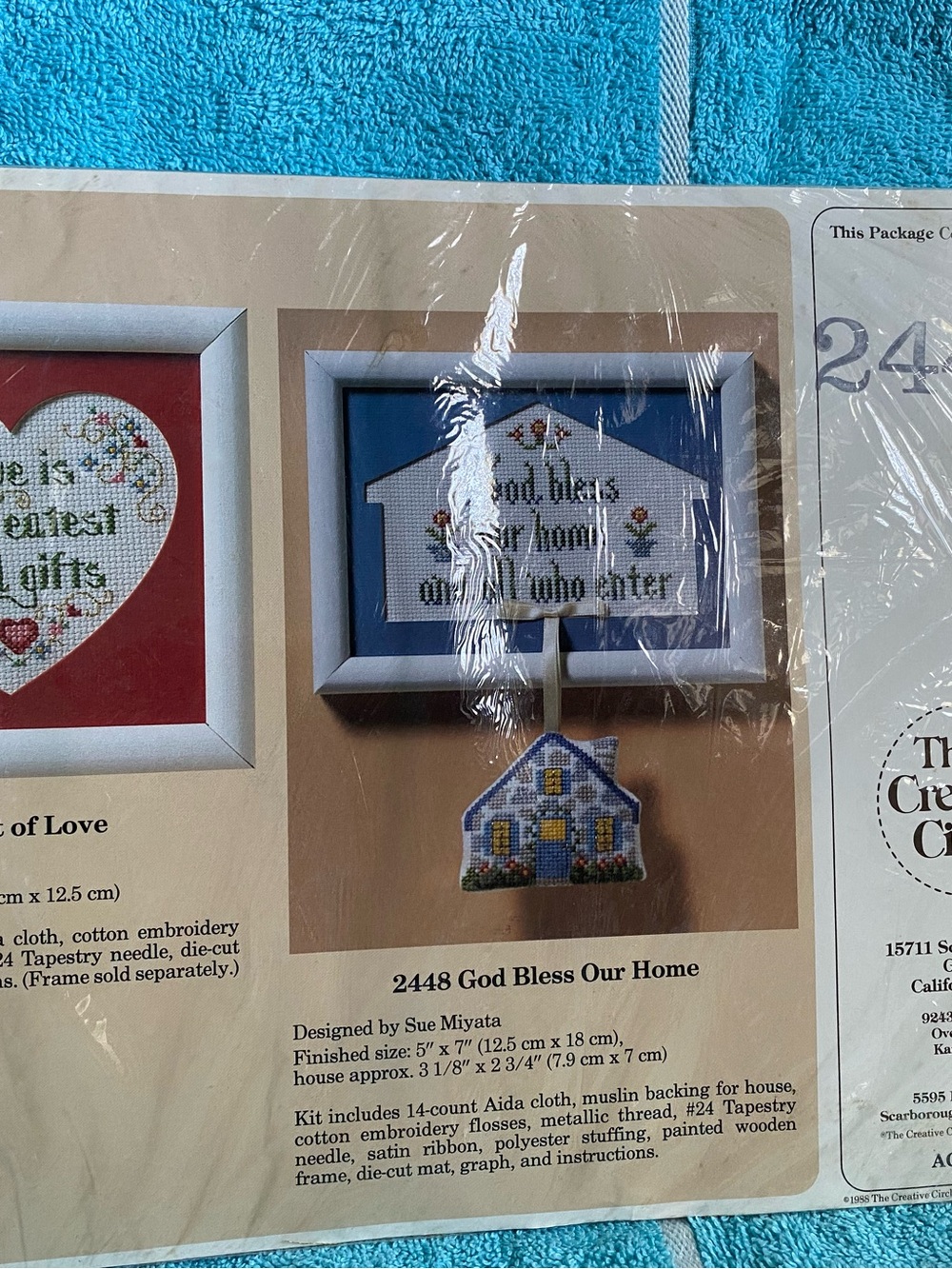Vintage Lot of (2) Cross Stitch Kits New in Package by The Creative Circle 1988 - Picture 3 of 8